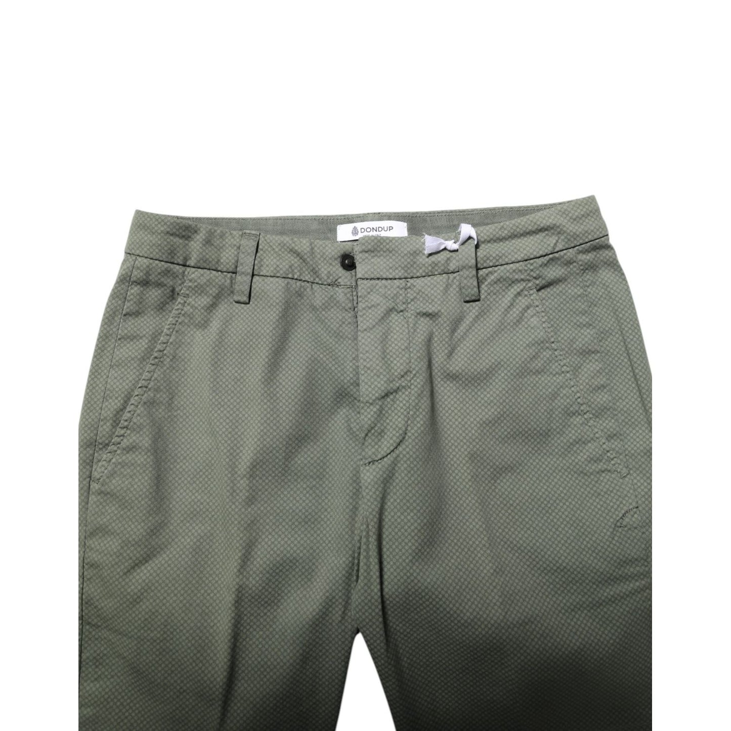 Dondup Green Mid Waist Skinny Fit Casual Pants Dondup