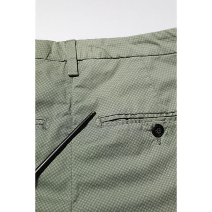 Dondup Green Mid Waist Skinny Fit Casual Pants Dondup