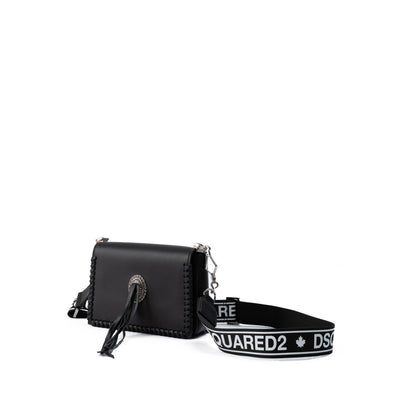 Dsquared² Black Leather Crossbody Bag