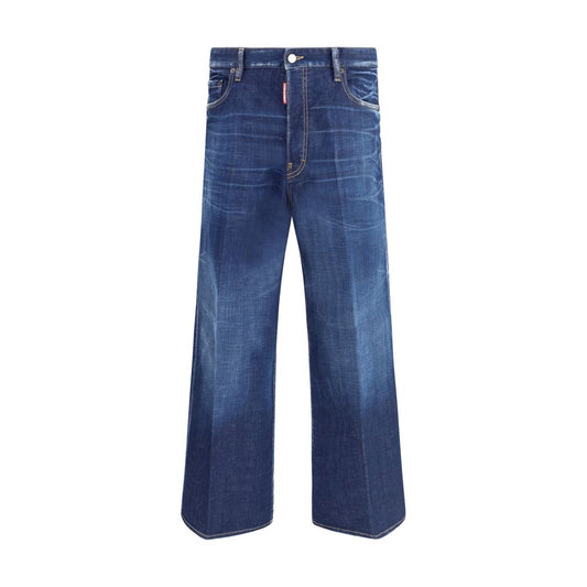 Dsquared² Blue Cotton Relaxed Fit Jeans