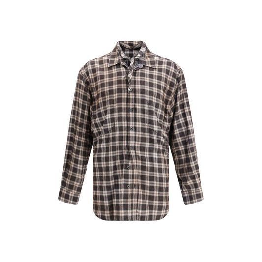 Dsquared² Brown Cotton Pattern Shirt Dsquared²