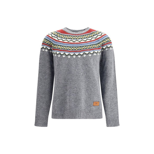 Dsquared² Gray Fleece Wool Sweatshirt Dsquared²