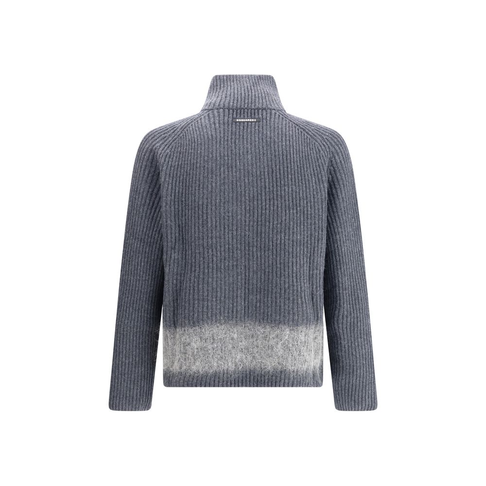 Dsquared² Gray Wool Cardigan Dsquared²