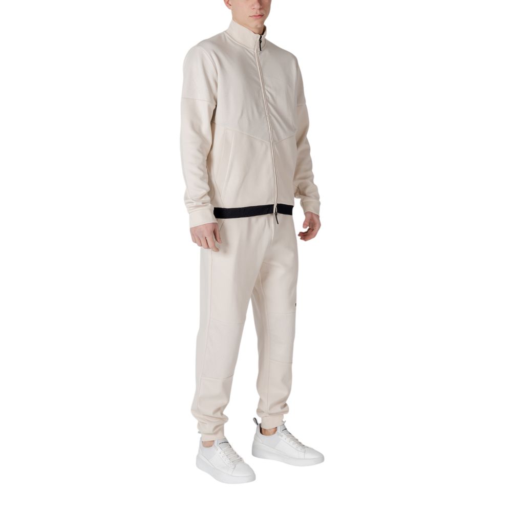 EA7 Emporio Armani Beige Cotton Sweatsuit