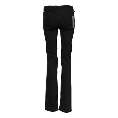 Ermanno Scervino Black Cotton Stretch Flared Bootcut Denim Jeans Ermanno Scervino