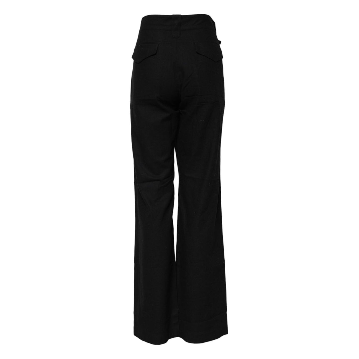 Ermanno Scervino Black Straight Fit High Waist Pants Ermanno Scervino