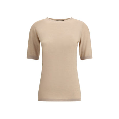 Fabiana Filippi Beige Cashmere T-Shirt Fabiana Filippi
