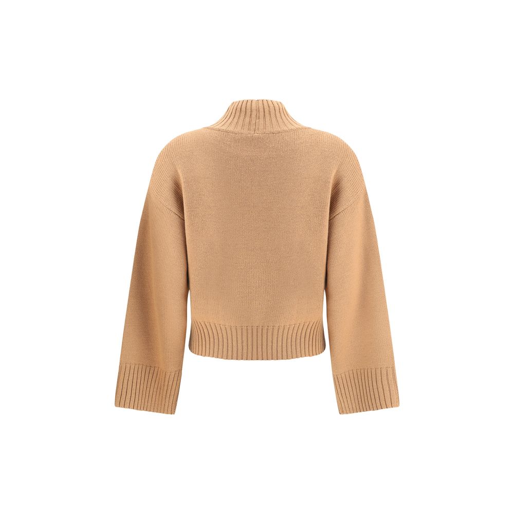Fabiana Filippi Beige Fleece Wool Sweatshirt Fabiana Filippi