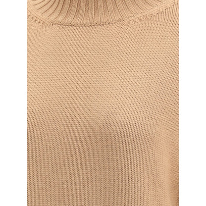 Fabiana Filippi Beige Fleece Wool Sweatshirt Fabiana Filippi