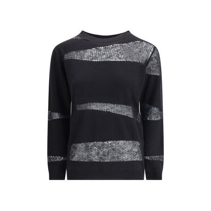 Fabiana Filippi Black Fleece Wool Cashmere Sweater Fabiana Filippi