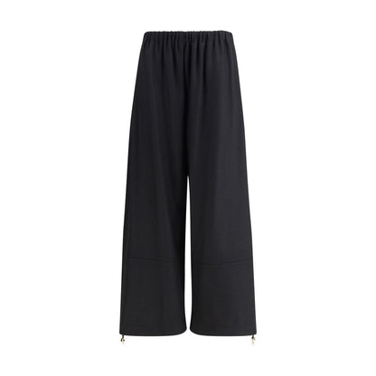 Fabiana Filippi Black Fleece Wool Casual Pants Fabiana Filippi