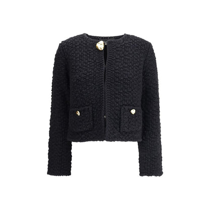 Fabiana Filippi Black Fleece Wool Coat Fabiana Filippi