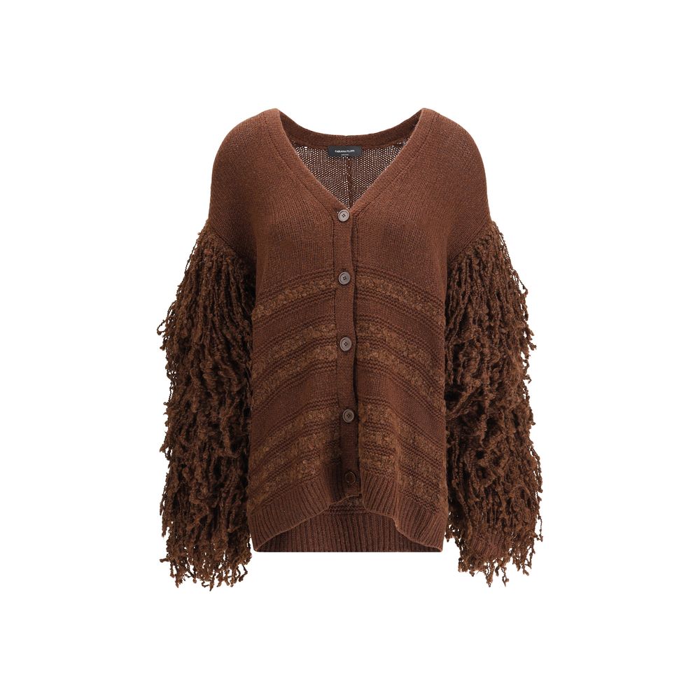 Fabiana Filippi Brown Camel Hair Cardigan Fabiana Filippi