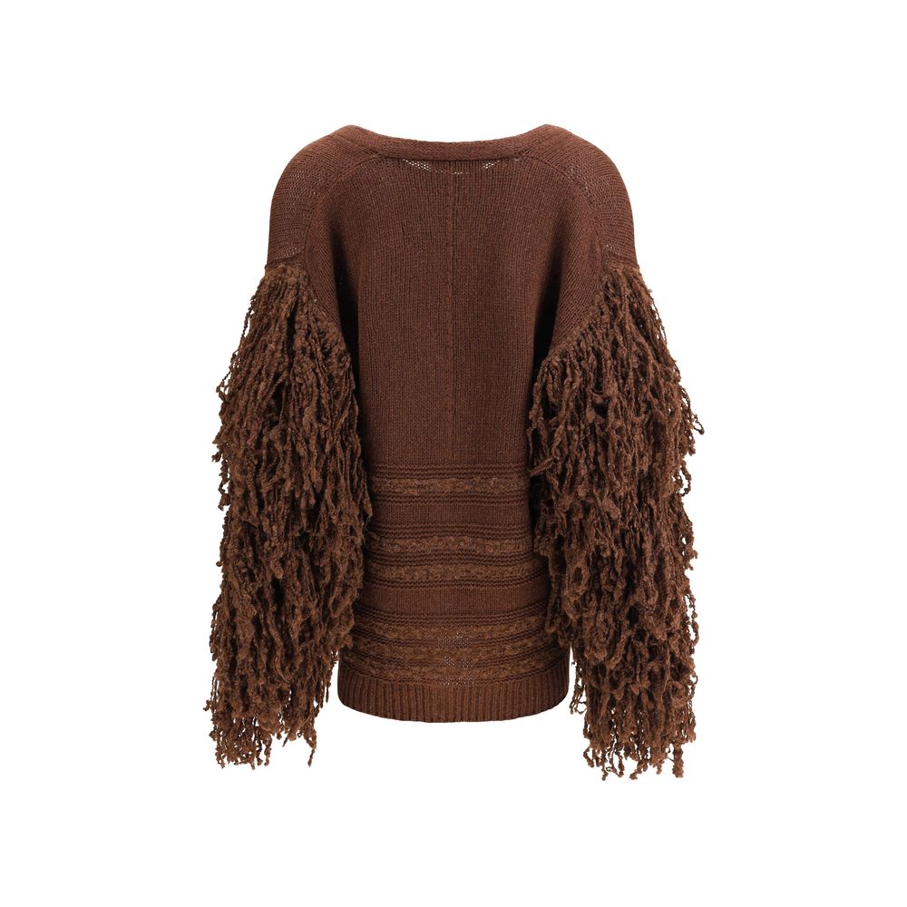 Fabiana Filippi Brown Camel Hair Cardigan Fabiana Filippi