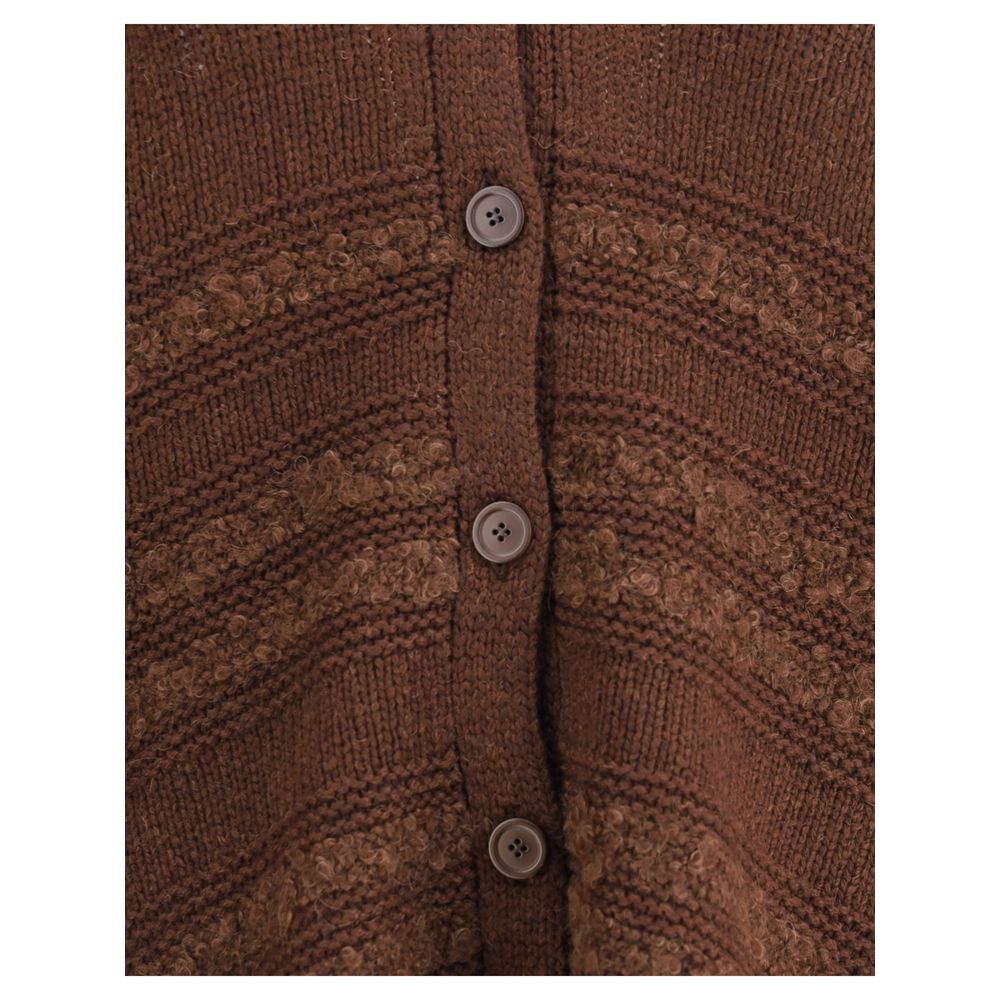 Fabiana Filippi Brown Camel Hair Cardigan Fabiana Filippi