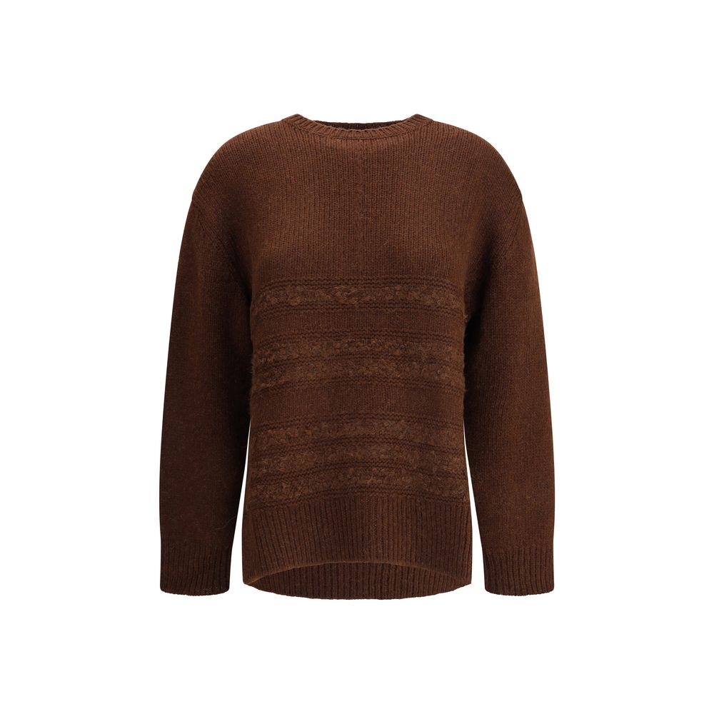 Fabiana Filippi Brown Camel Hair Sweatshirt Fabiana Filippi