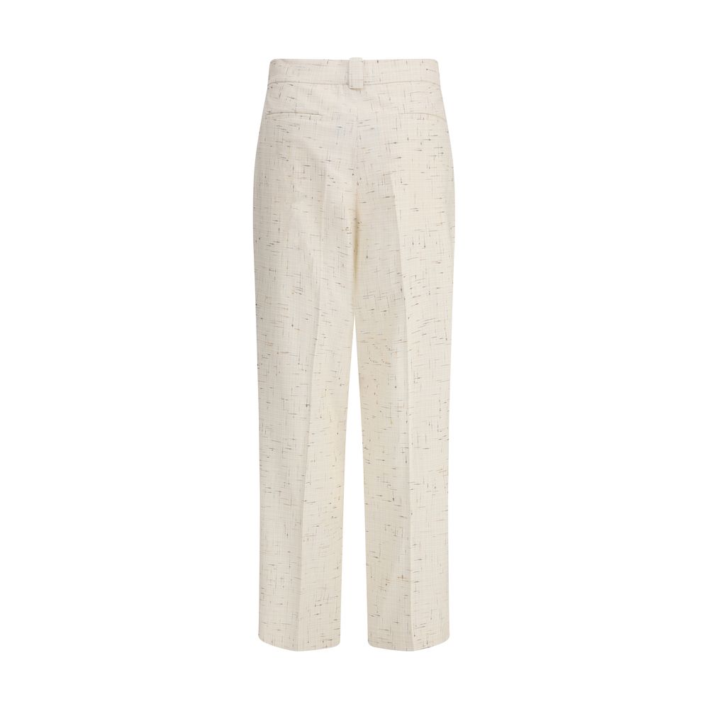 Fabiana Filippi Cream Cotton Casual Pants Fabiana Filippi