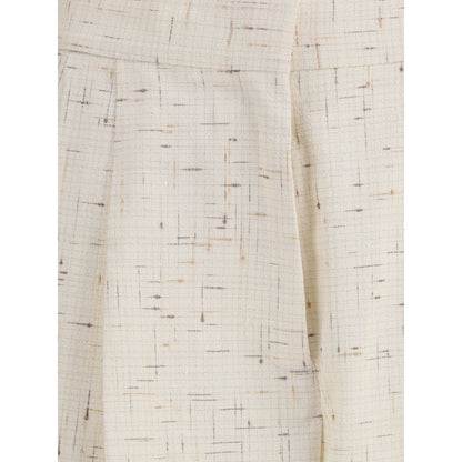 Fabiana Filippi Cream Cotton Casual Pants Fabiana Filippi