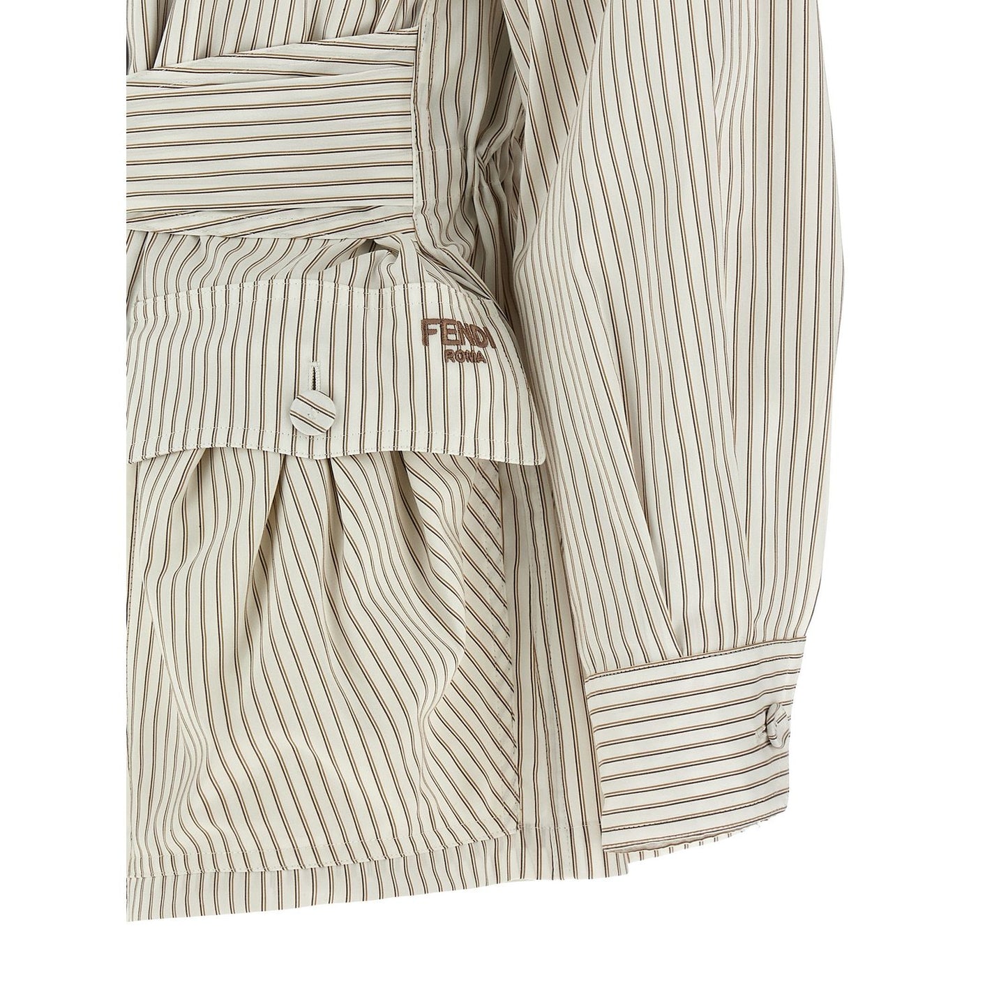 Fendi White Cotton Shell Jacket