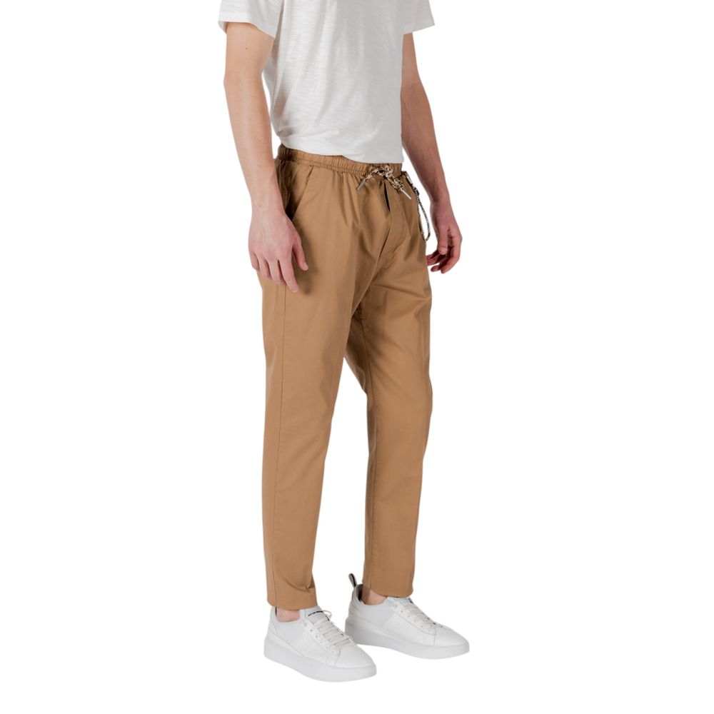 Gianni Lupo Brown Cotton Casual Pants