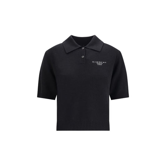 Givenchy Black Wool Polo Shirt Givenchy