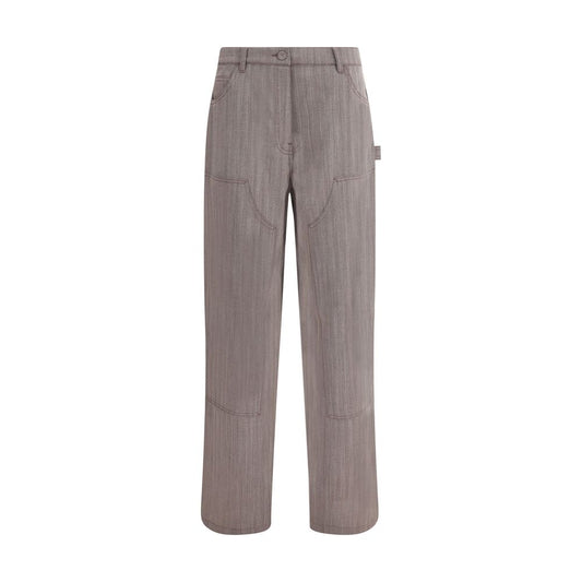 Golden Goose Brown Fleece Wool Casual Pants Golden Goose