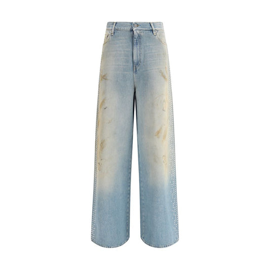 Golden Goose Light Blue Cotton Boyfriend Jeans Golden Goose