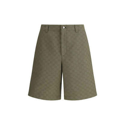 Gucci Bicolor Cotton Bermuda Shorts