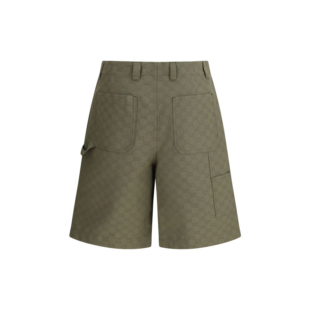 Gucci Bicolor Cotton Bermuda Shorts