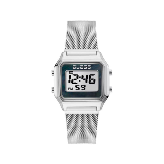 Guess Gray Stainless Steel Digital Watch Guess
