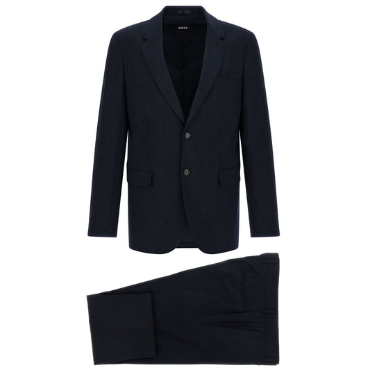 Hugo Boss Blue Virgin Wool Two-Piece Suit