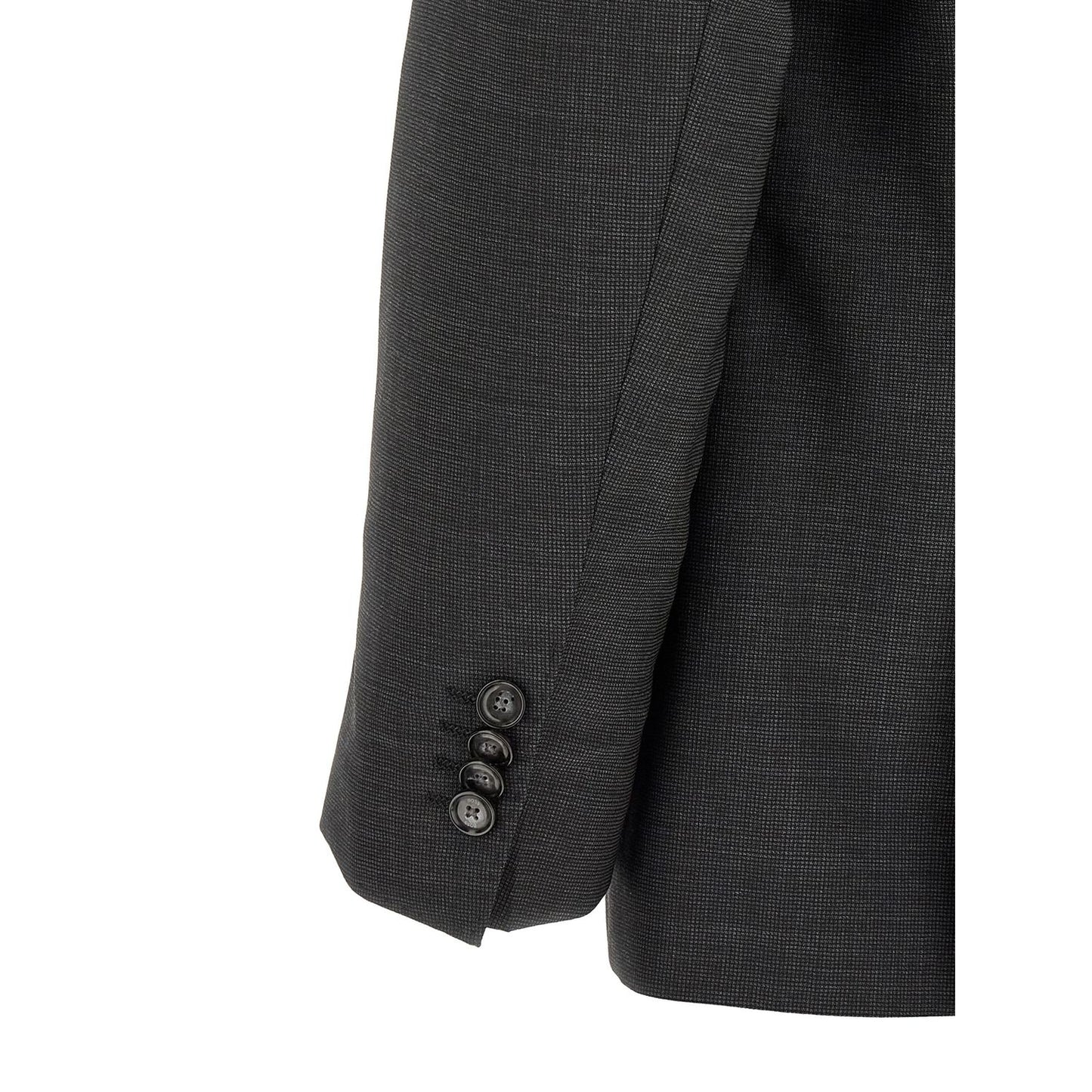 Hugo Boss Gray Virgin Wool Two-Piece Suit