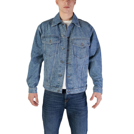 Hugo Boss Light Blue Cotton Denim Jacket Hugo Boss