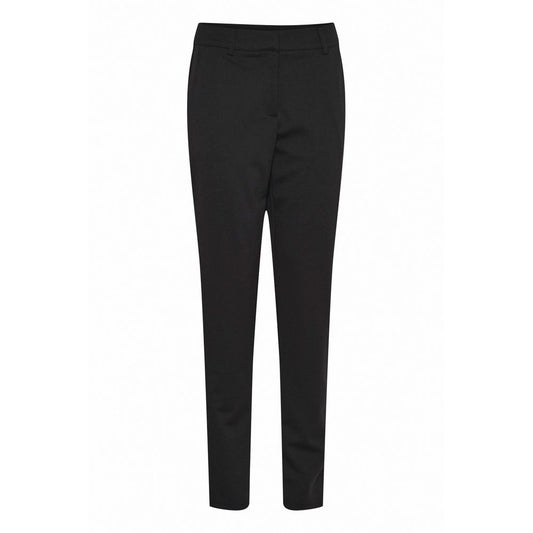 ICHI Black Recycled Polyester Dress Pants
