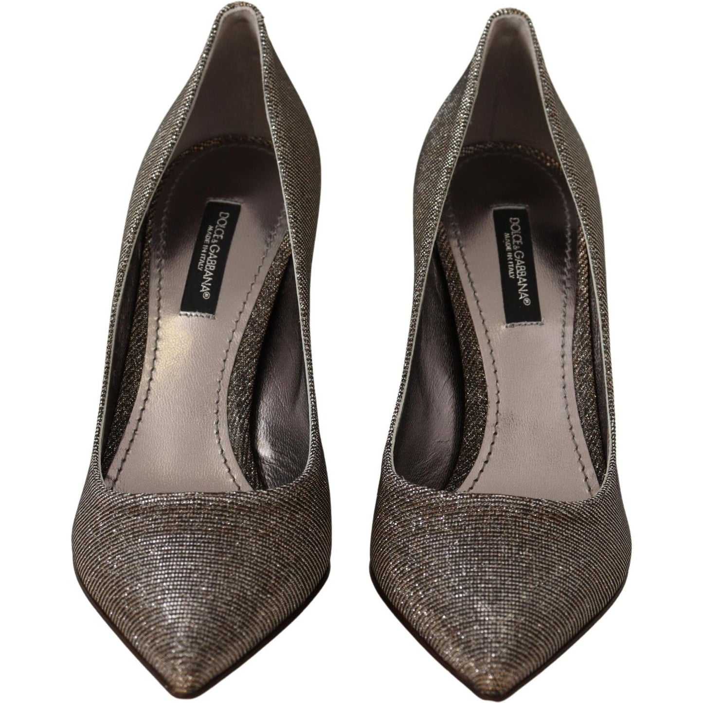 Elegant Silver Heels Pumps Classic Dolce & Gabbana