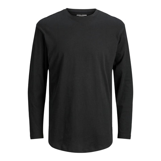 Jack Jones Black Cotton Long Sleeve T-Shirt Jack Jones