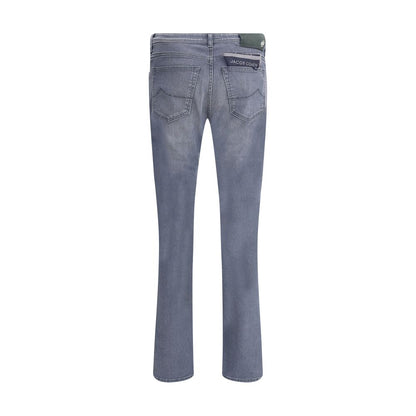 Jacob Cohen Gray Cotton Slim Fit Jeans
