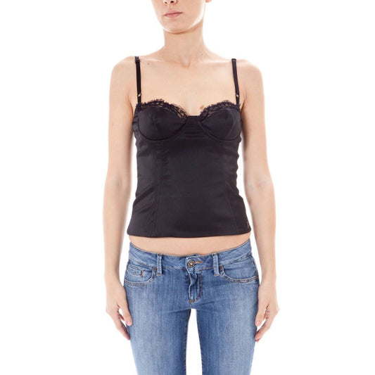 John Galliano Black Elastane Women's Intimate Top John Galliano