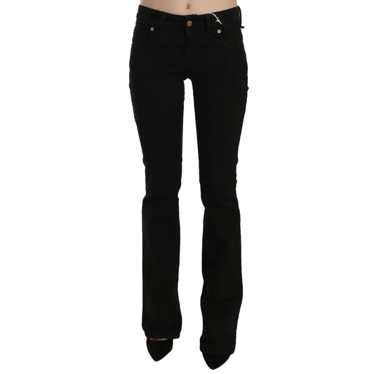 John Galliano Black Low Waist Slim Leg Skinny Denim Casual Pants Jeans John Galliano