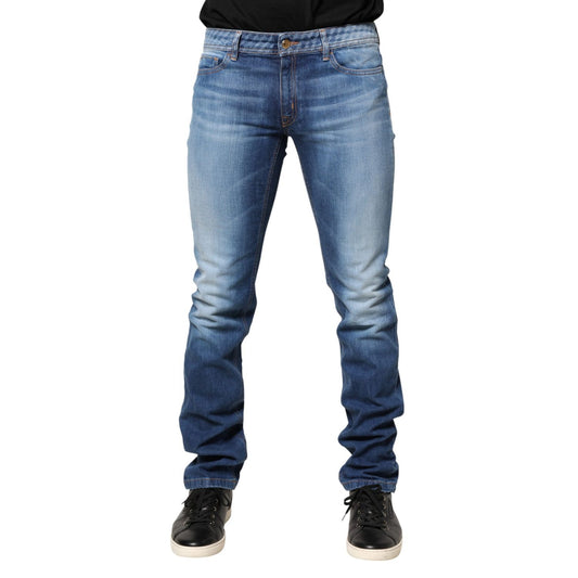 Just Cavalli Blue Washed Mid Waist Skinny Denim Trouser Jeans Just Cavalli