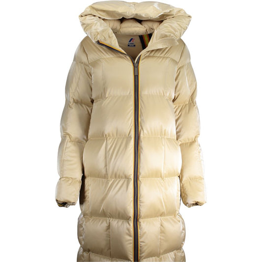 K-WAY Beige Polyester Women's Quilted Jacket 1728,67465543840,Beige,Clothing,Full-Length Jackets - Jackets & Coats - Clothing,Jackets & Coats - Clothing,K-WAY,New with tags,Women,XL