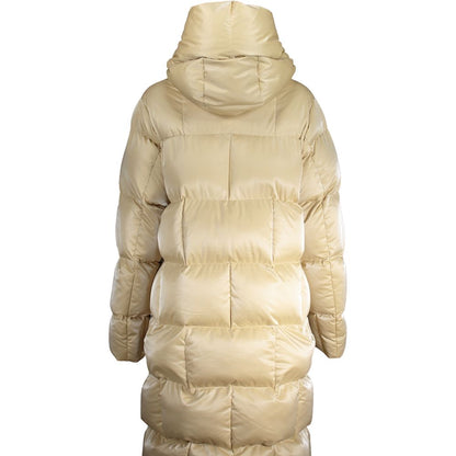 K-WAY Beige Polyester Women's Quilted Jacket 1728,67465543840,Beige,Clothing,Full-Length Jackets - Jackets & Coats - Clothing,Jackets & Coats - Clothing,K-WAY,New with tags,Women,XL