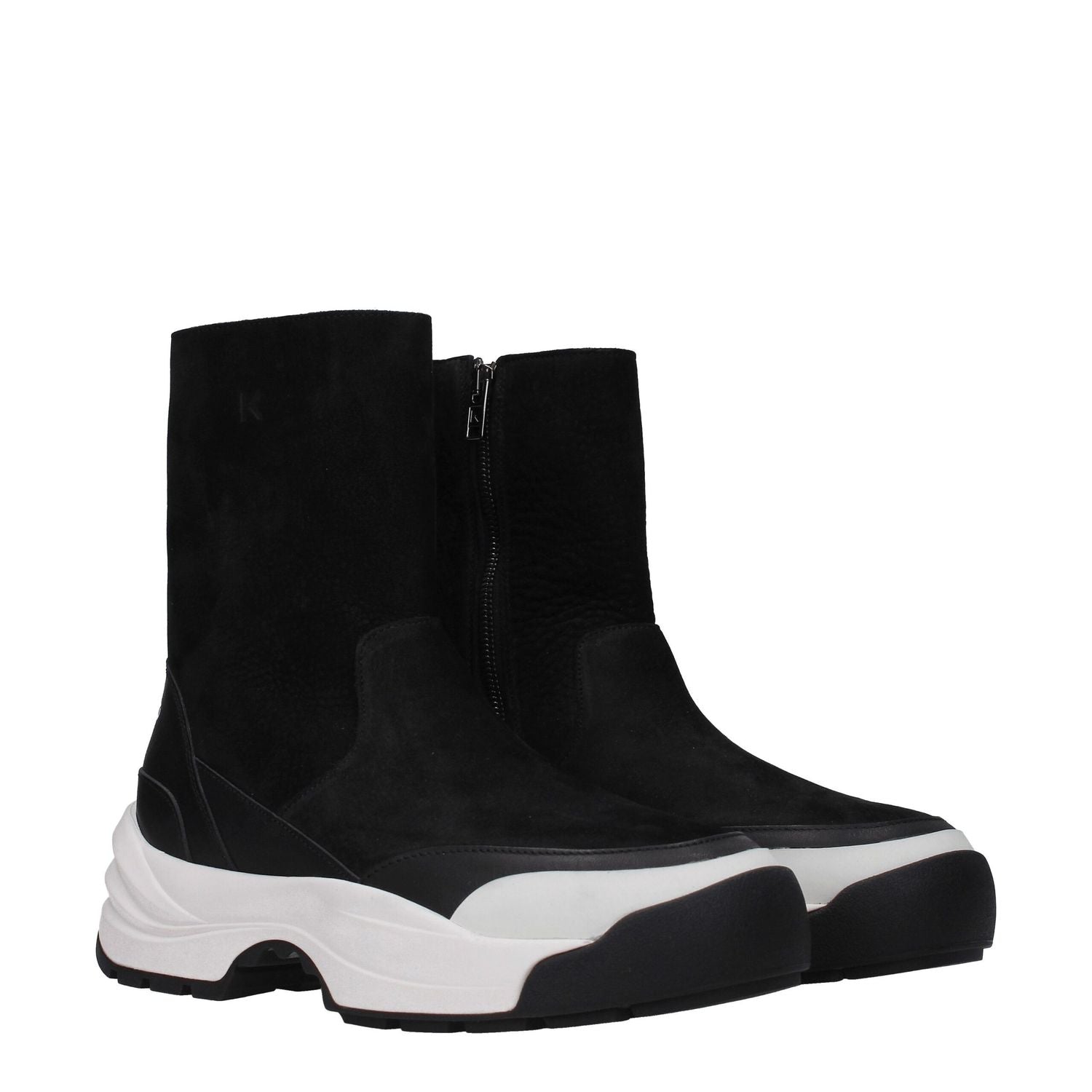 Kenzo Black Leather Ankle Boots
