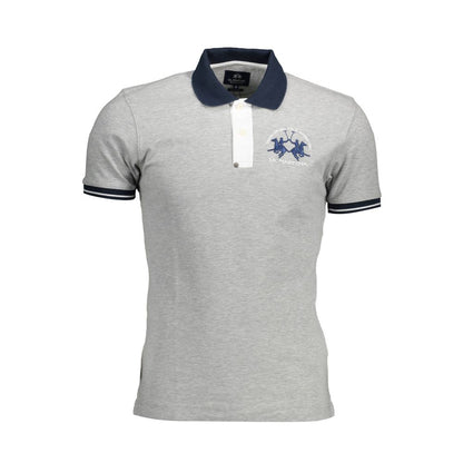 La Martina Grigio Cotton Men Polo