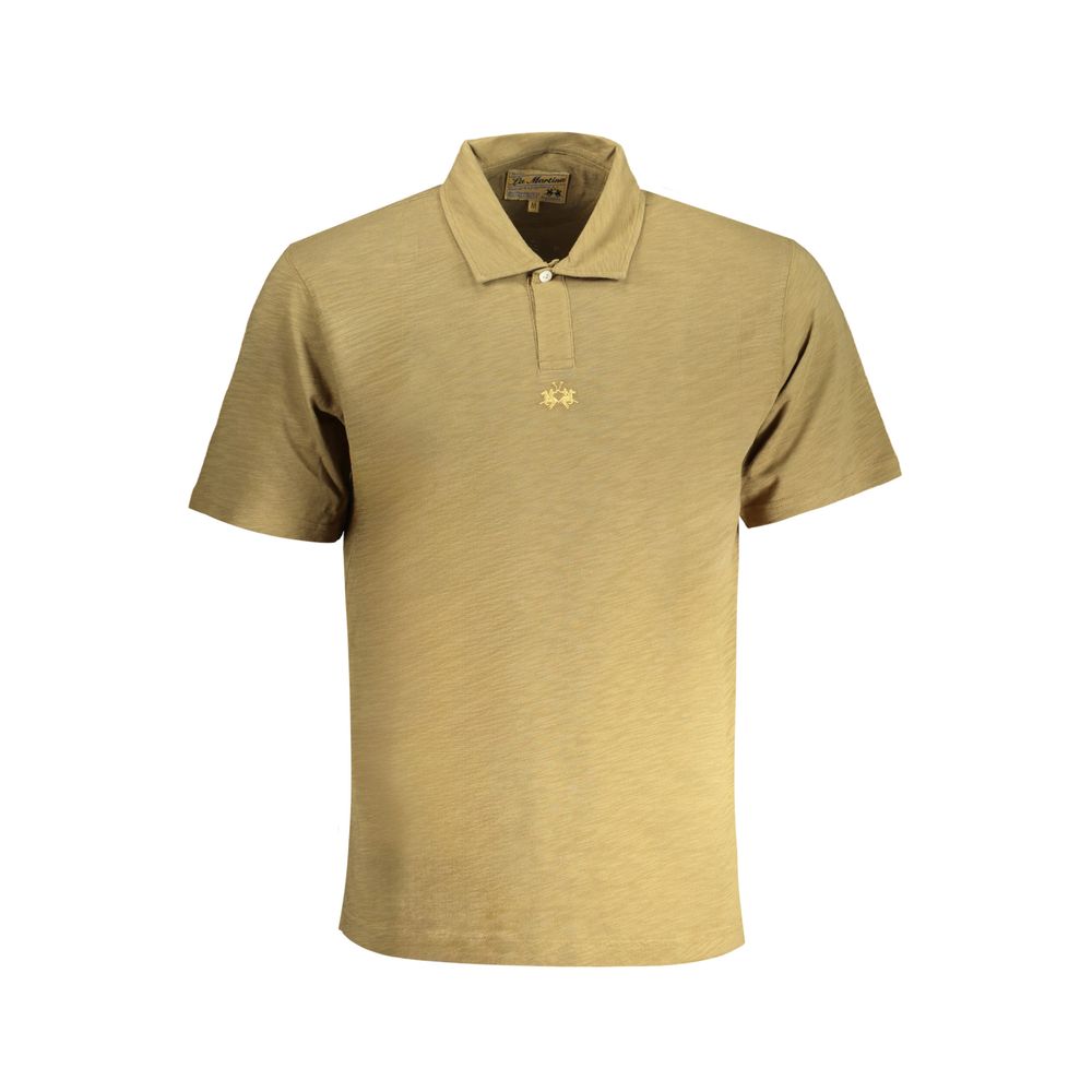 La Martina Verde Cotton Men Polo Shirt