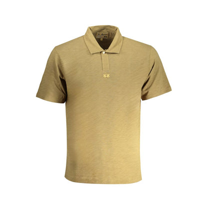 La Martina Verde Cotton Men Polo Shirt
