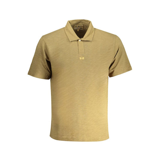 La Martina Verde Cotton Men Polo Shirt