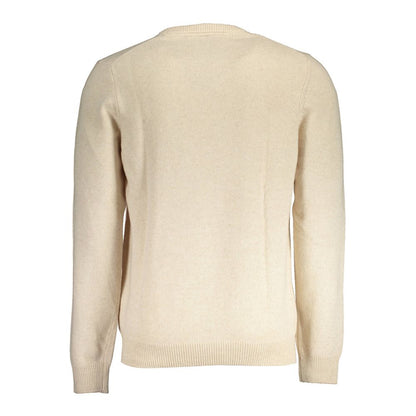 Lyle & Scott Beige Wool Men Sweater