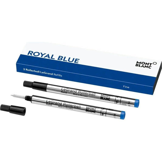 MONTBLANC Mod. ROYAL BLUE - REFILLS ROLLER BALL PEN - FINE - 2 PCS FASHION ACCESSORIES
