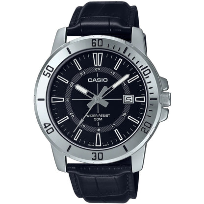 CASIO SPORT COLLECTION Mod. DIVER 50M LEATHER - BLACK WATCHES